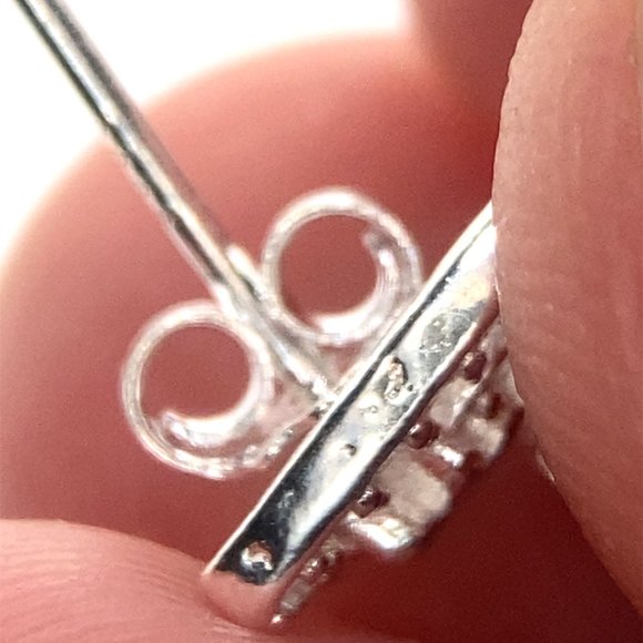 Mandarin Spessartine 1.90ct Platinum Finish Solid 925 Sterling Silver Earrings - Picture 6 of 7